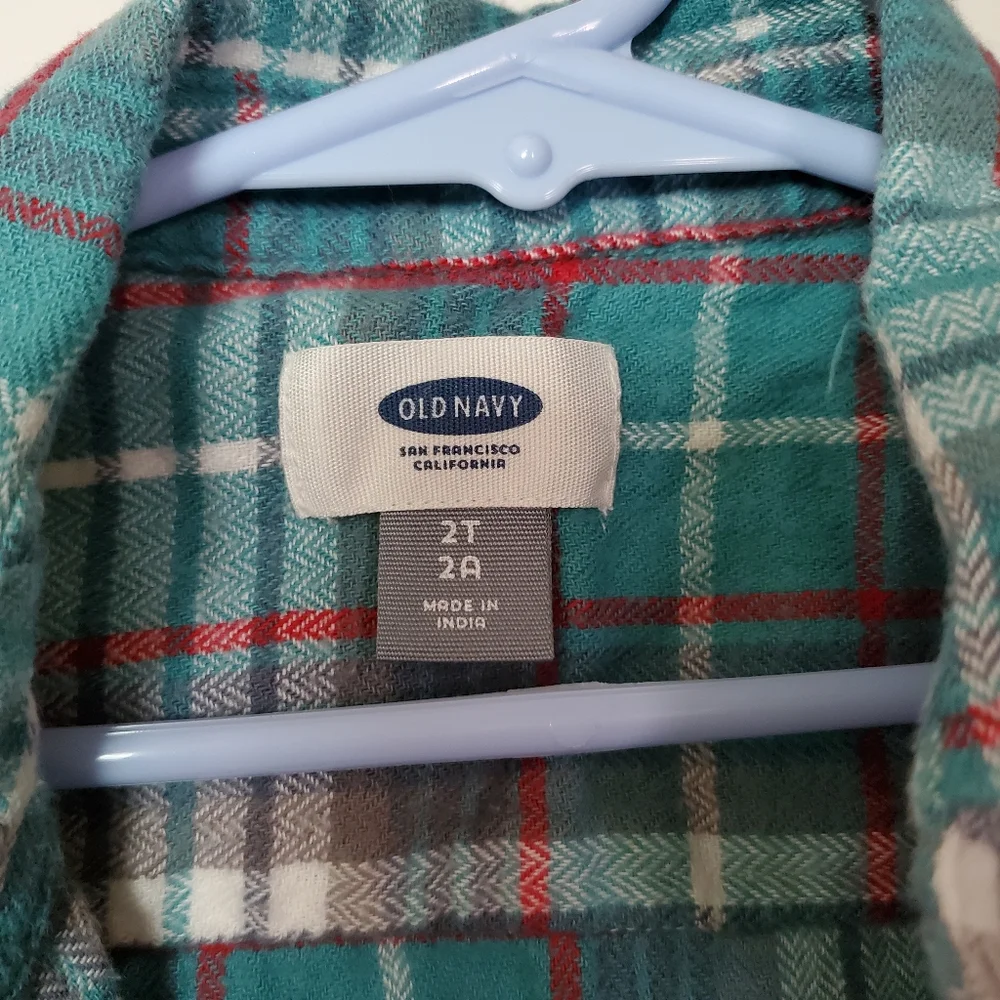 Old Navy‎ toddler flannel long sleeve shirt. 2t.